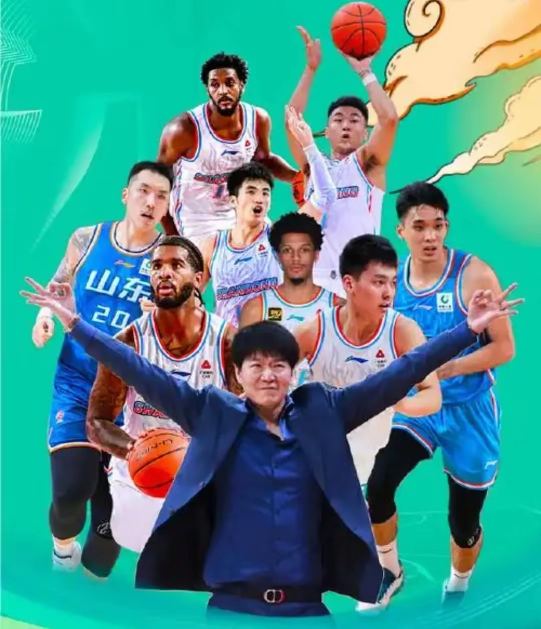 山东男篮战胜宁夏队，士气高昂